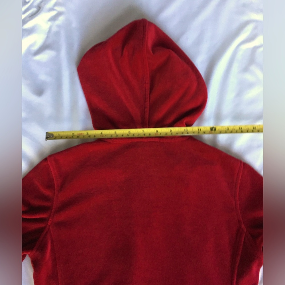 Y2k EUC Express red velour track suit set, size S, worn 3x. - Picture 8 of 16
